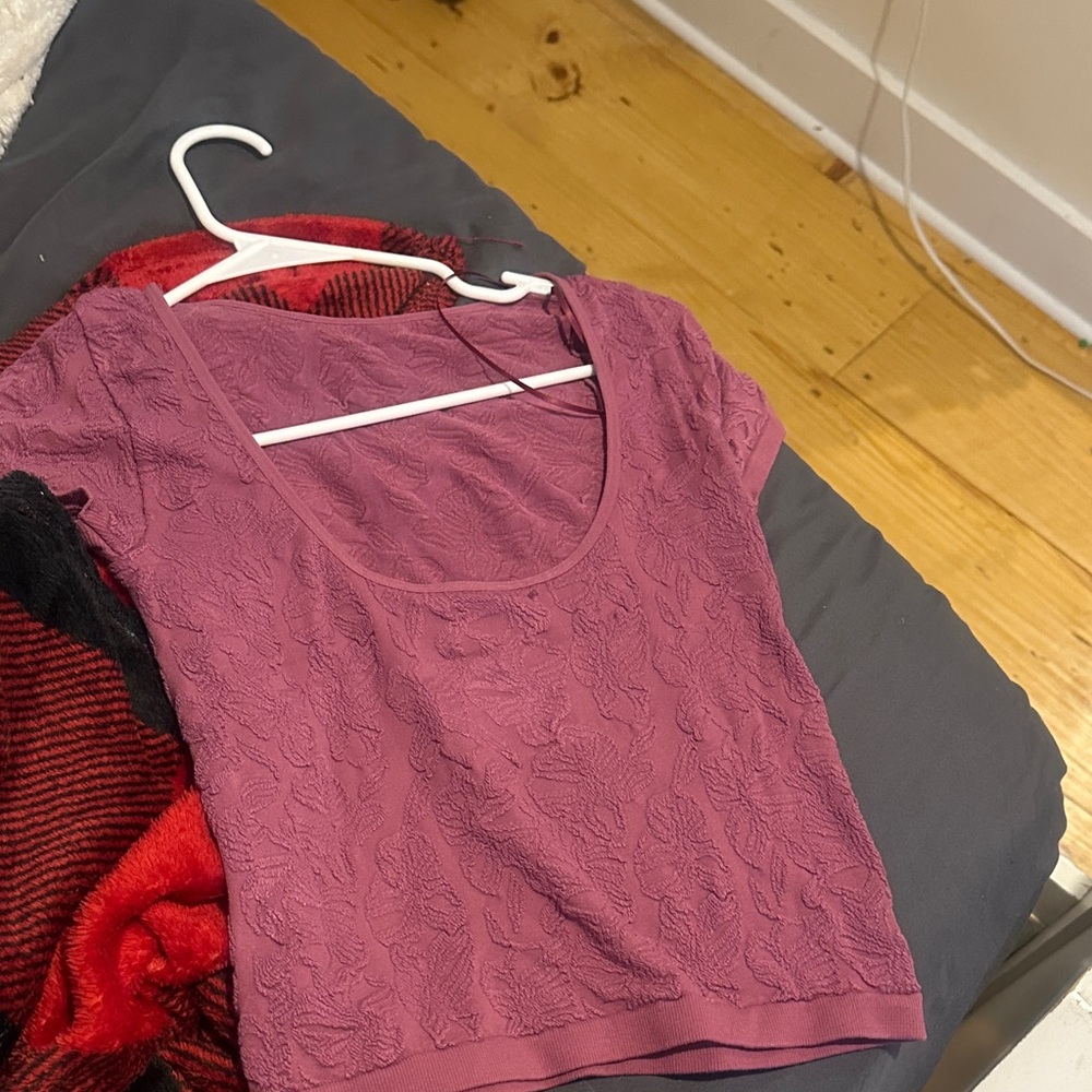 Elegant Mauve Textured Women's Top